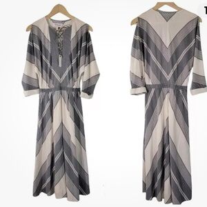10 Crosby Derek Lam Chevron midi dress size 8 nwot really pretty